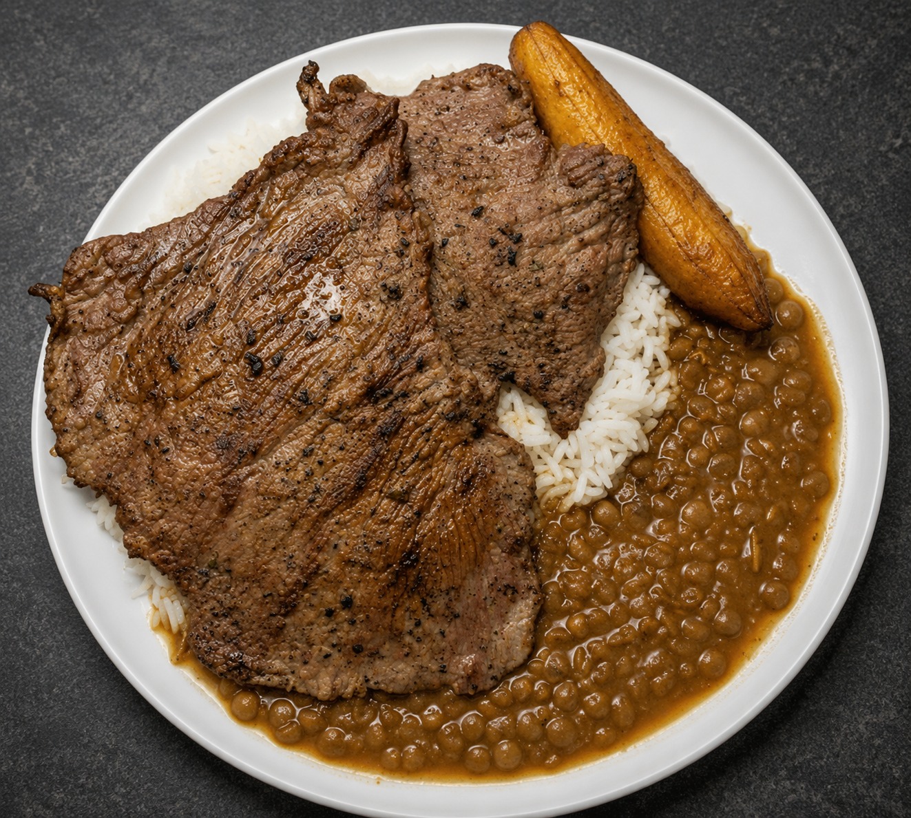ARROZ CON MENESTRA Y CARNE 